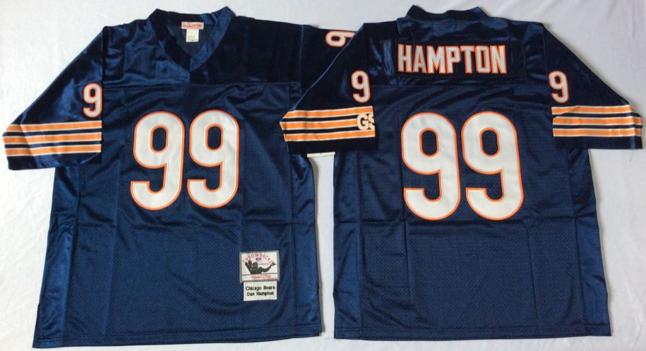 Men NFL Chicago Bears #99 Hampton blue Mitchell Ness jerseys->arizona cardinals->NFL Jersey